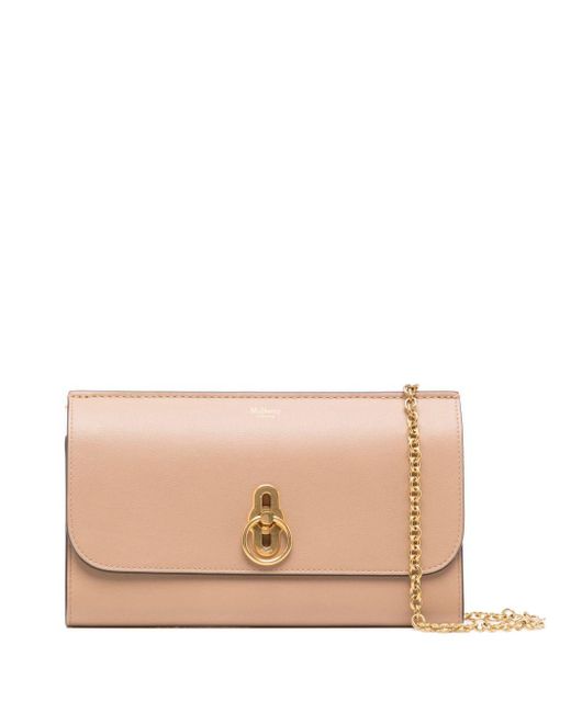 Mulberry Natural Amberley Leather Clutch Bag
