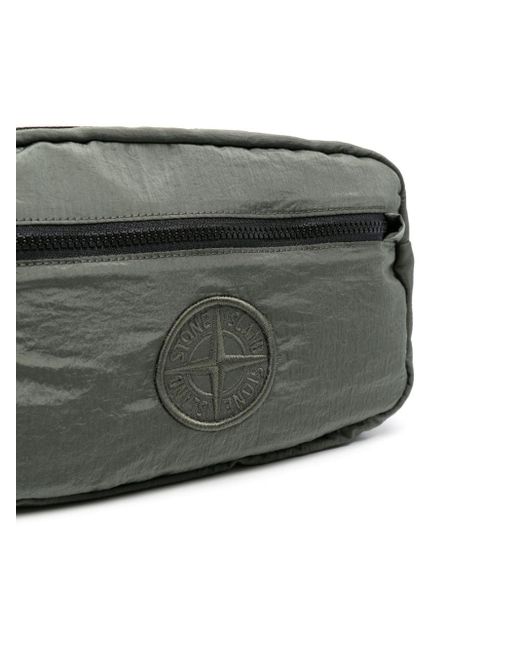 Stone Island Compass-Motif Belt Bag in Black for Men | Lyst