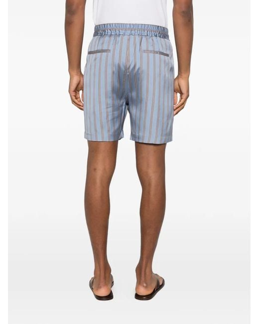 Tom Ford Blue Striped-Pattern Shorts for men