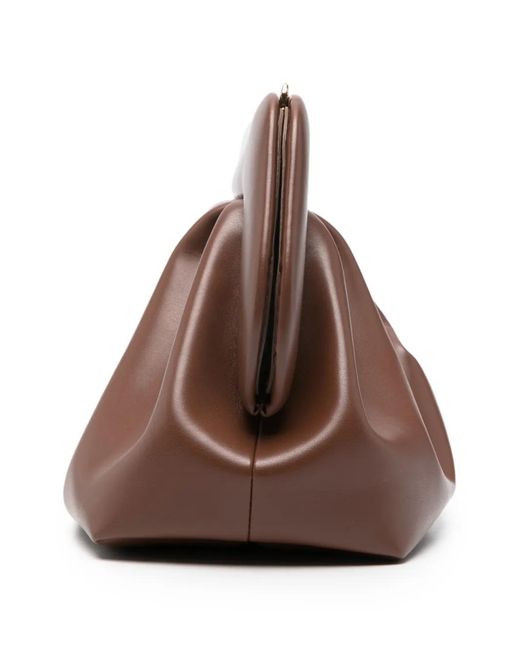 THEMOIRÈ Brown Bios Gathered Clutch Bag