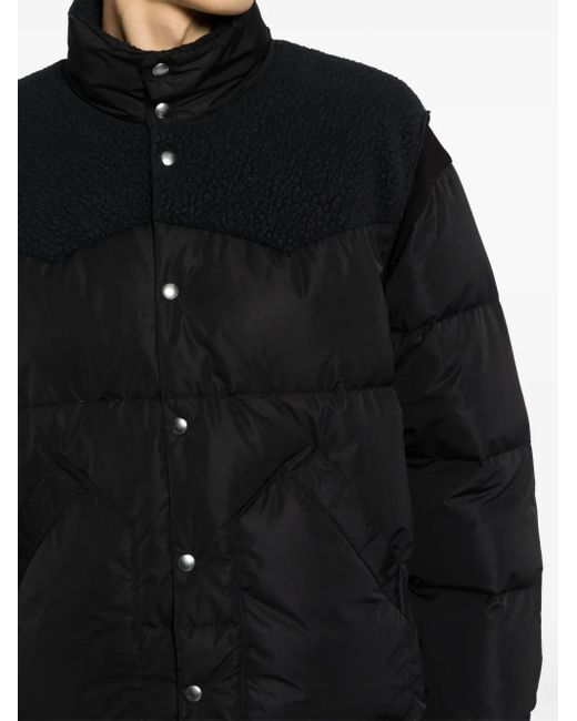 Undercover Black High-Neck Puffer Jacket for men