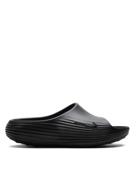 Nike Black Reactx Rejuven8 "Triple" Slides for men