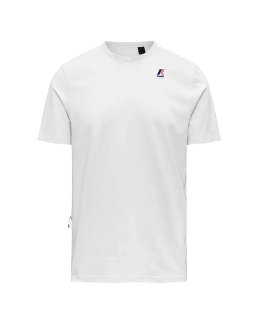 K-Way White Leonide Logo-Detail T-Shirt
