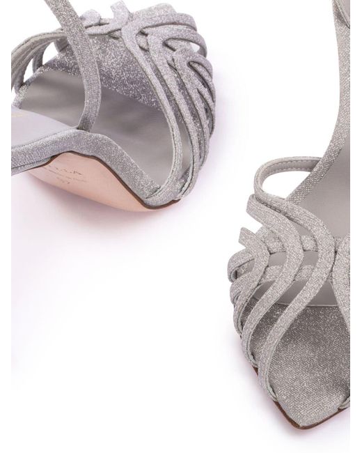 Le Silla White Embrace Glitter Sandals