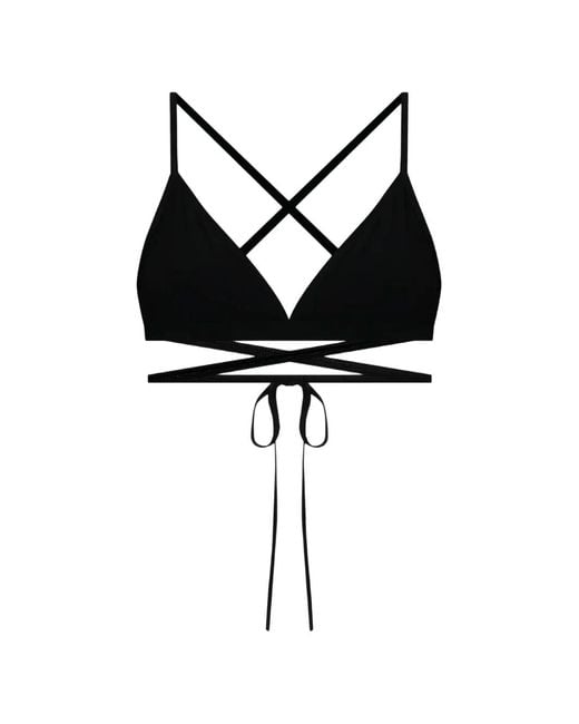 Isabel Marant Black Solange Wrap-Around Bikini Top