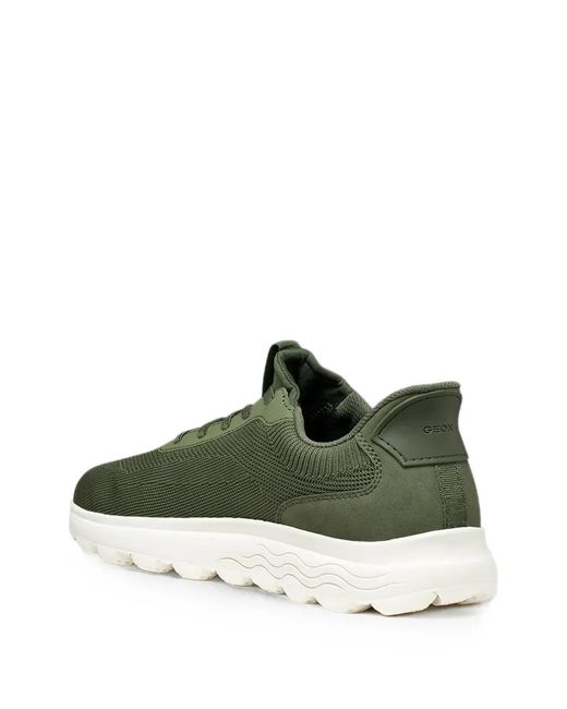 Geox Green Spherica Plus Lace-Up Sneakers for men
