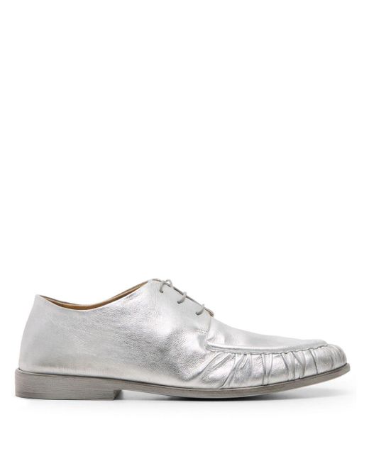 Marsèll White Mocassino Leather Derby Shoes for men