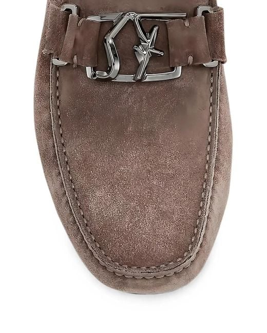 Ferragamo Brown Suede Loafers for men