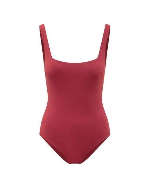 Sundek Red Cina Scoop-Neck Swimsuit