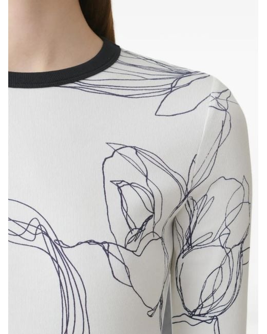 Fabiana Filippi White Abstract-Print T-Shirt