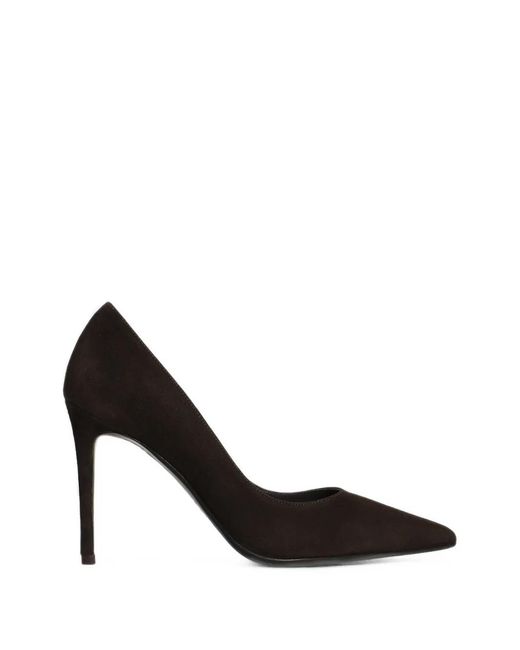 Chantal Black Pointed-Toe Suede Pumps