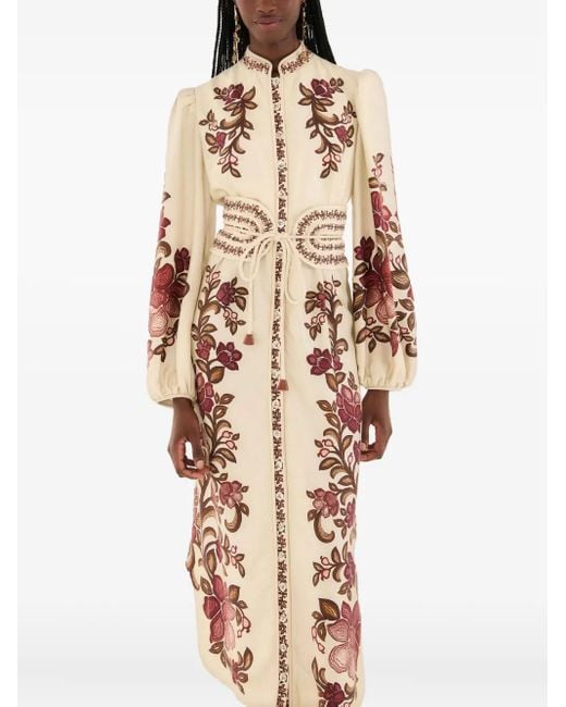 Farm Rio Natural Renata Floral Dress