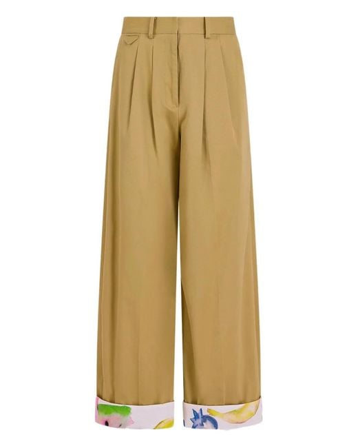 Rosie Assoulin Natural Pleated Trousers
