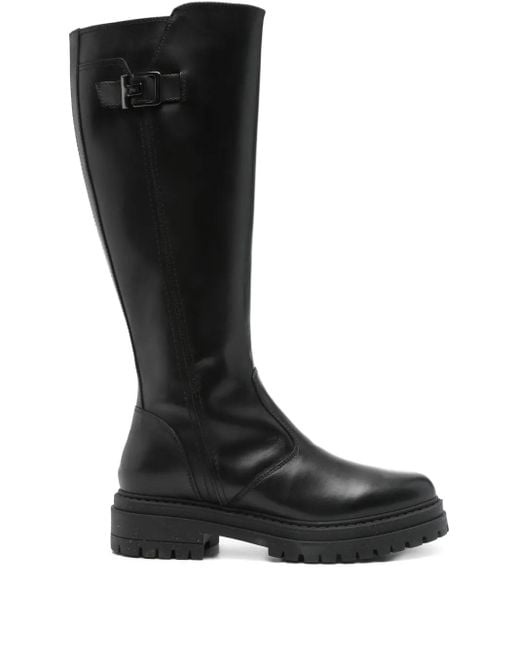Nero Giardini バックルディテール レザーブーツ 40mm Black