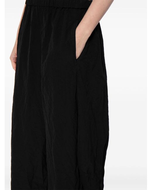 High-waist cropped trousers Comme des Garçons de color Black