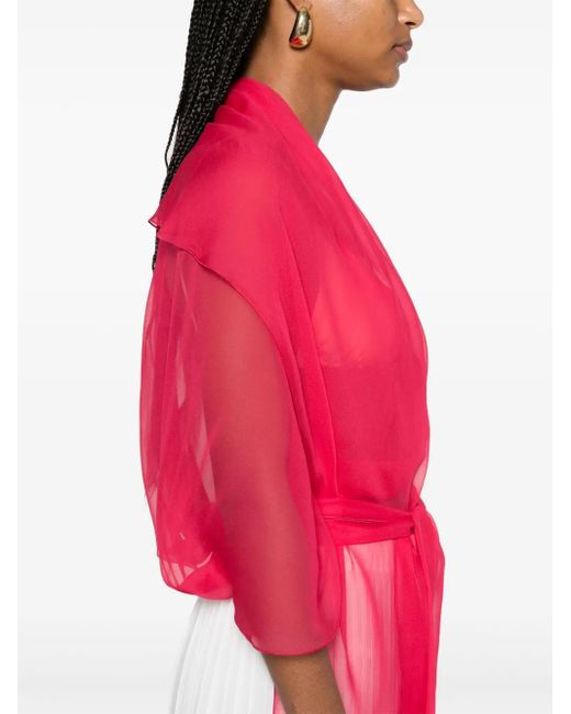 Alberta Ferretti シルク ジャケット Pink