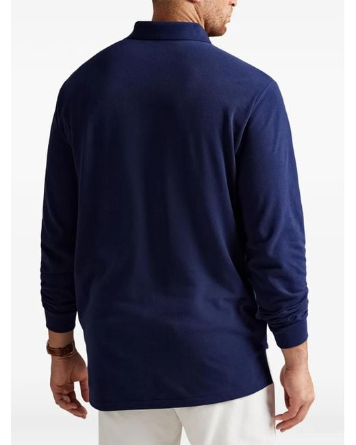 Polo Ralph Lauren Blue Logo-Embroidered Sweatshirt for men