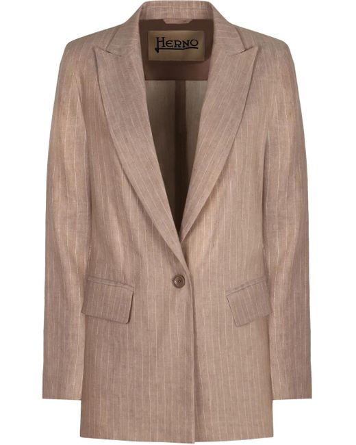 Blazer Con Botones Herno de color Brown