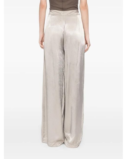 Transit White Satin Palazzo Pants
