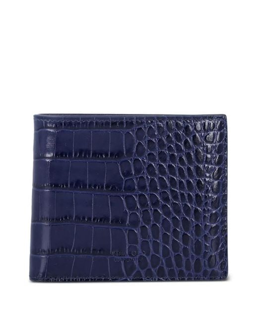 Tom Ford Portemonnaie Mit Kroko-Optik in Blue für Herren