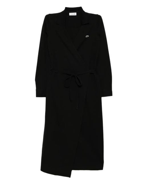 Lacoste Black Logo-Patch Dress