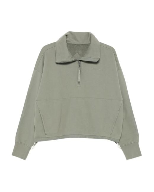Canada Goose Quincy Sweater Met Halve Rits in het Green