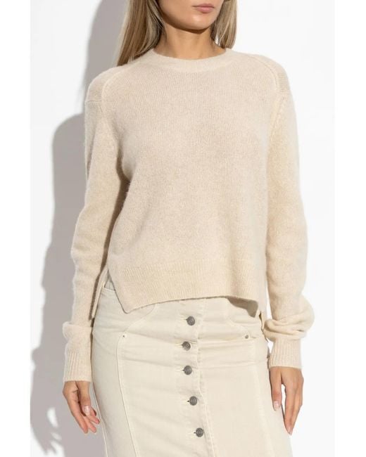 Isabel Marant White Silk-Alpaca-Cashmere Mini Sweater