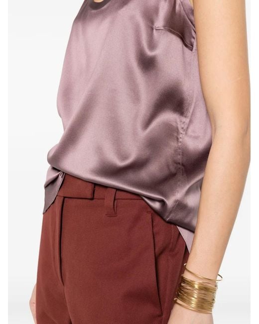 Brunello Cucinelli Purple Silk Elastane Jersey