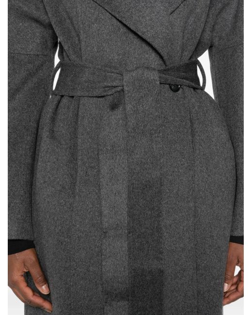 Erika Cavallini Semi Couture Black Belted Coat