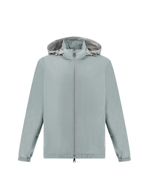 Paul & Shark Blue Hooded Zip-Up Jacket for men