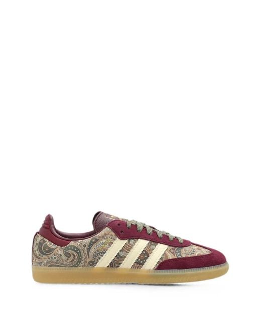 Adidas Brown Samba Og Paisley-Print Sneakers