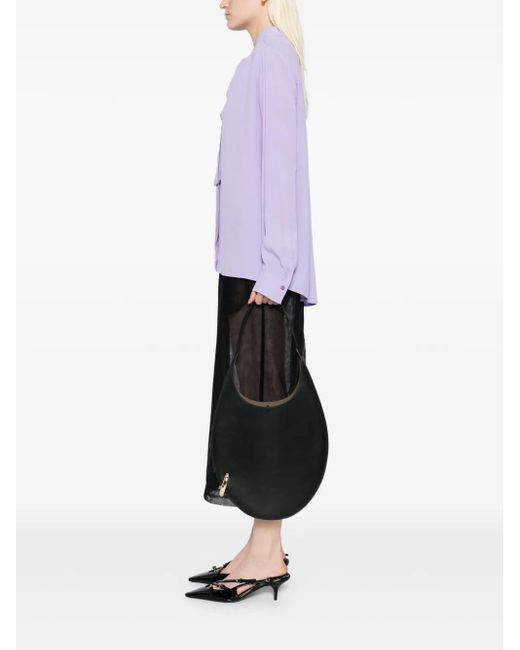 Tory Burch Black Pierced Shoulder Bag