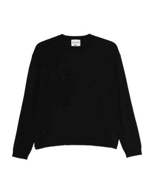 Semicouture Black Klassischer Pullover