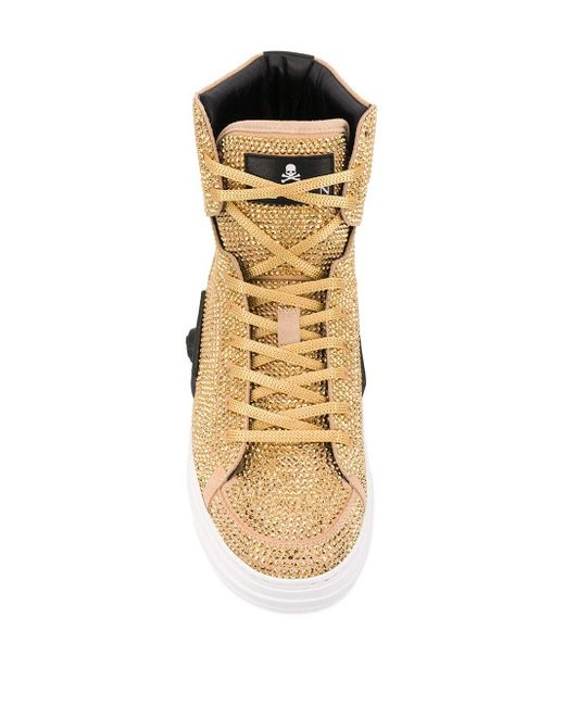 Philipp Plein Leather Rhinestone 