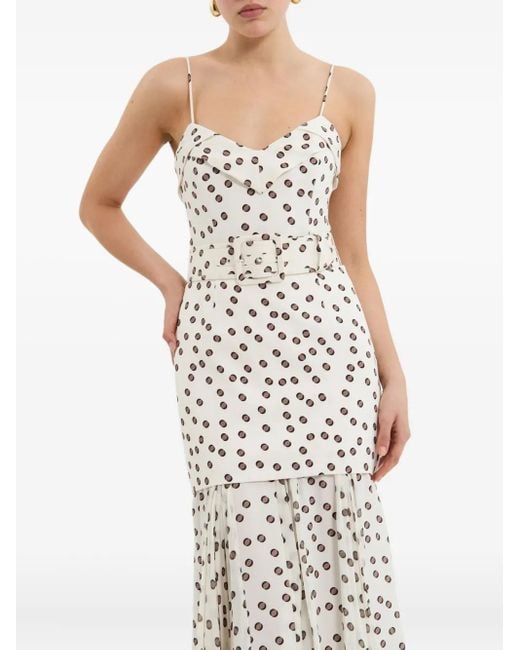 Rebecca Vallance White Candice Maxikleid Mit Polka Dots