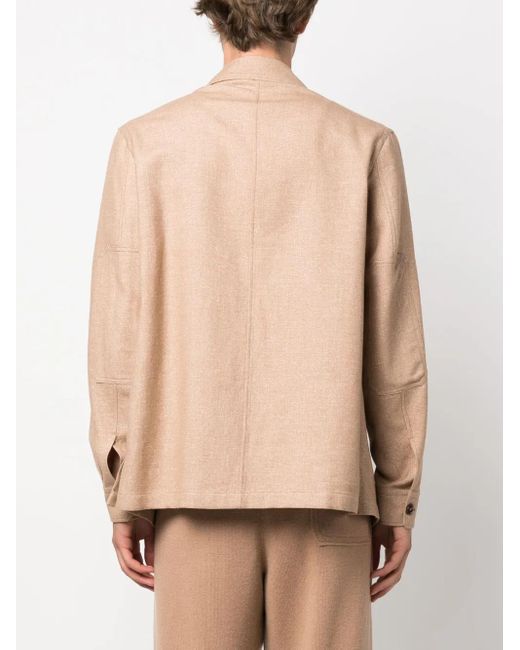 Zegna Natural Long-Sleeve Cashmere Jacket for men
