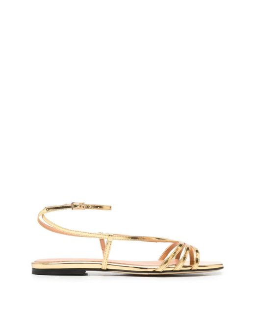 The Seller Strappy Metallic Sandals