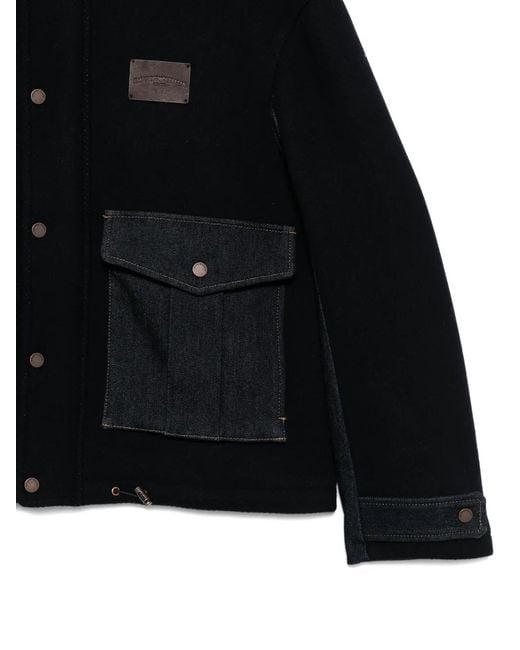Emporio Armani Black Patch-Pocket Jacket for men