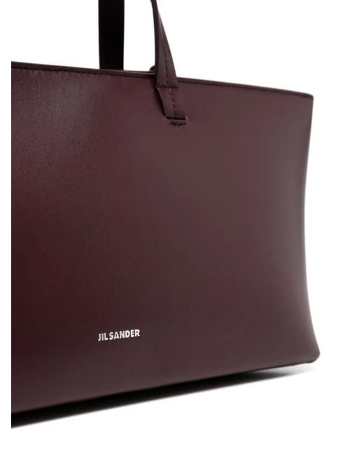 Jil Sander Purple Logo Tote Bag