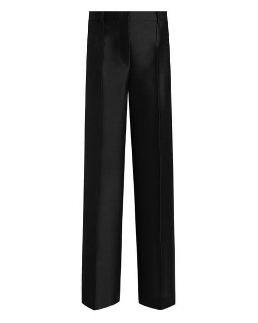 Dolce & Gabbana Black Pleated-Detail Trousers