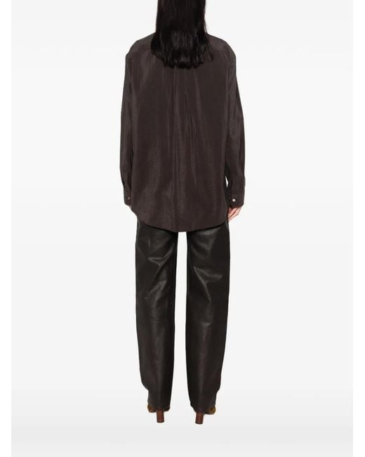 Lemaire Black Button-Down Long-Sleeve Shirt