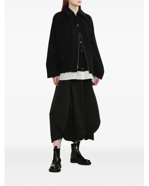 Enfold Black Pleated-panel Skirt