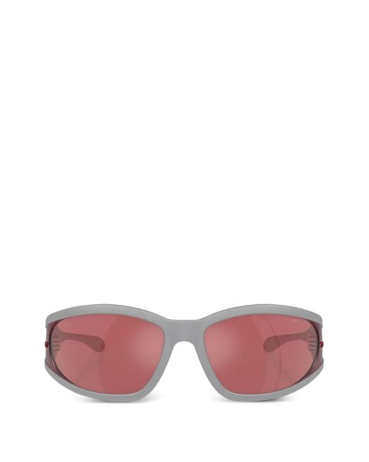 DIESEL Pink Wrap-Around Geometric-Frame Sunglasses