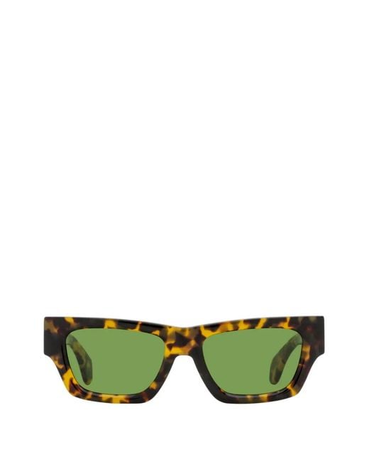 Palm Angels Green Magnolia Rectangular Sunglasses