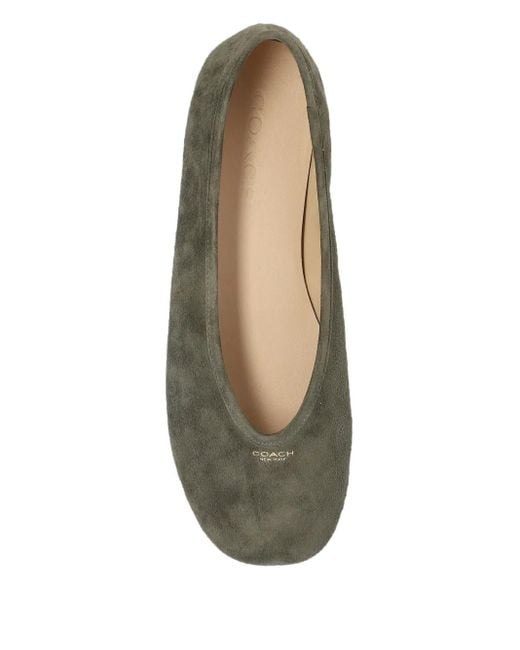 COACH スエード フラットシューズ Green