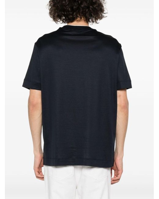 T-shirt à col rond Emporio Armani pour homme en coloris Black