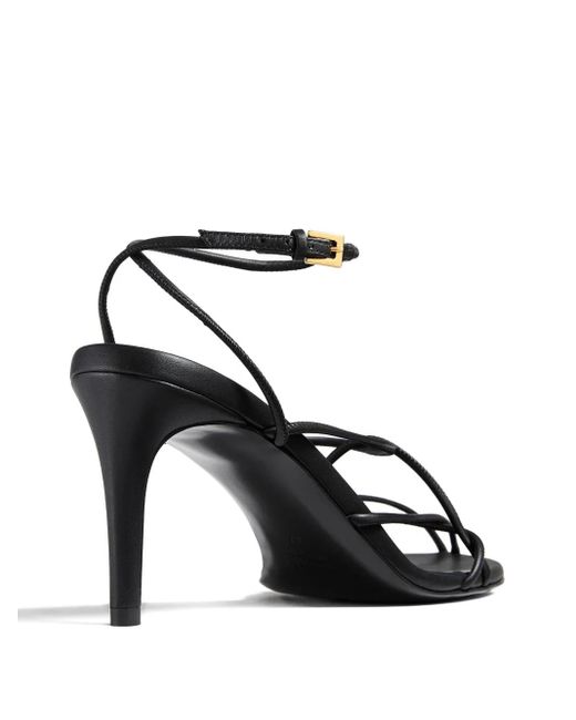 Khaite Metallic 75Mm Loulou Leather Sandals