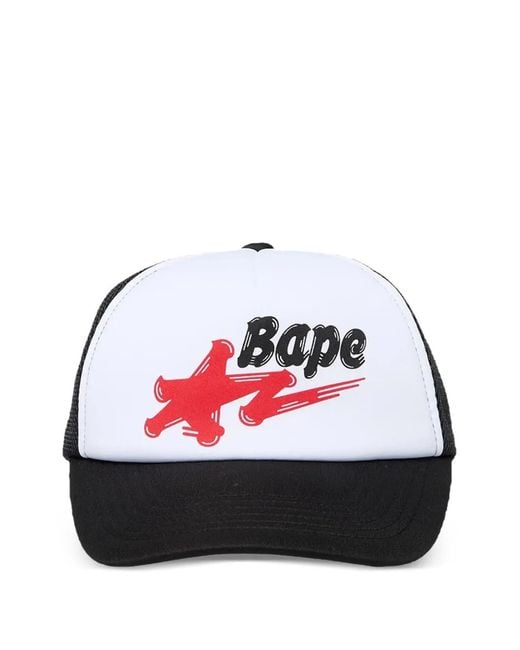 A Bathing Ape Stars Trucker Baseballkappe in Red für Herren