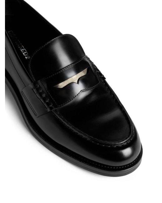 DSquared² D2 Leren Loafers in het Black voor heren
