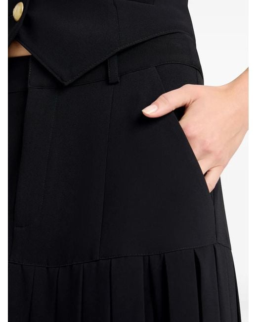 Cinq À Sept Black Pleated Panel Skirt